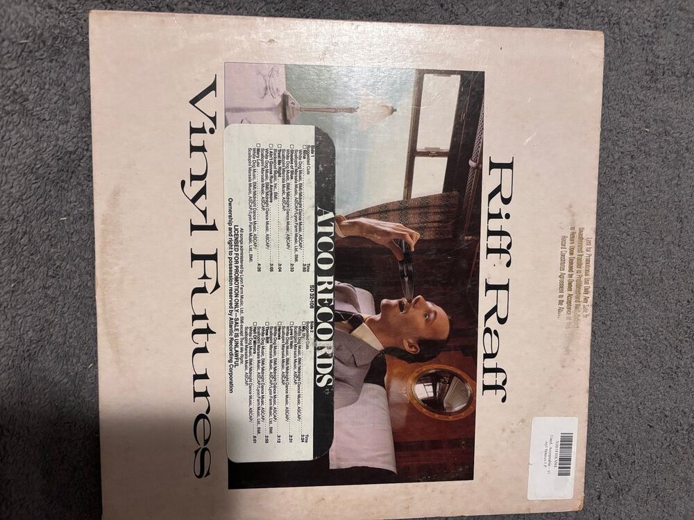 Riff Raff Vinyl Futures LP Atco Records Stereo Rock Album Vintage Vinyl Record